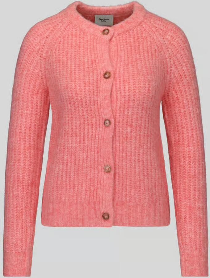 Pepe Jeans Regular fit gebreid jack met wol model 'ASHLEY CARDIGAN' - Foto 2