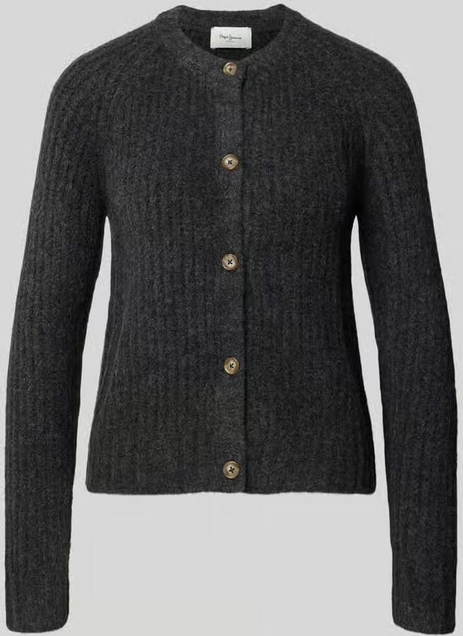 Pepe Jeans Regular fit gebreid jack met wol model 'ASHLEY CARDIGAN'