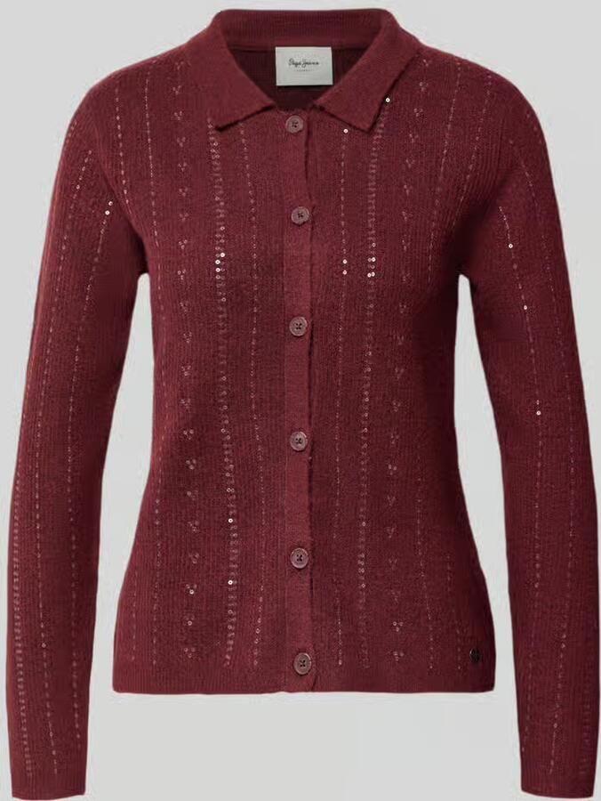 Pepe Jeans Regular fit gebreid jack met wol model 'ELAINE'