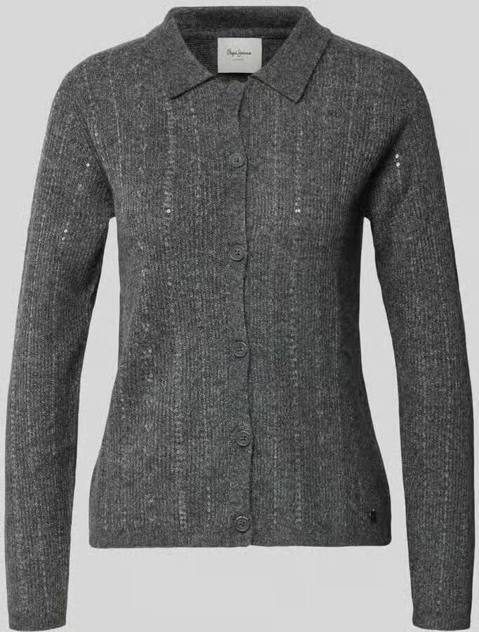 Pepe Jeans Regular fit gebreid jack met wol model 'ELAINE'