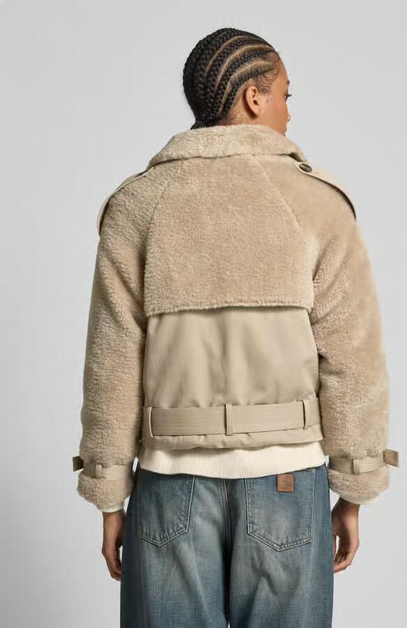 Pepe Jeans Regular fit jack met imitatiebont model 'FIONA'