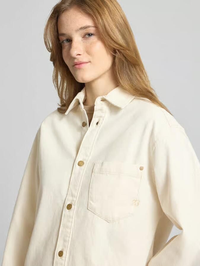 Pepe Jeans regular fit jeanshemd van mix van katoen en lyocell