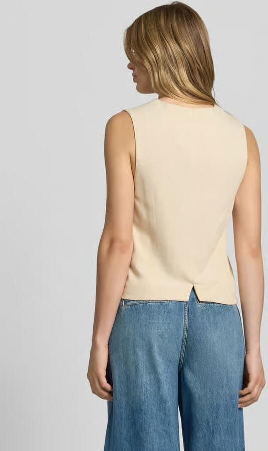 Pepe Jeans Regular fit linnen gilet van een mix van viscose en lyocell model 'STELLA'