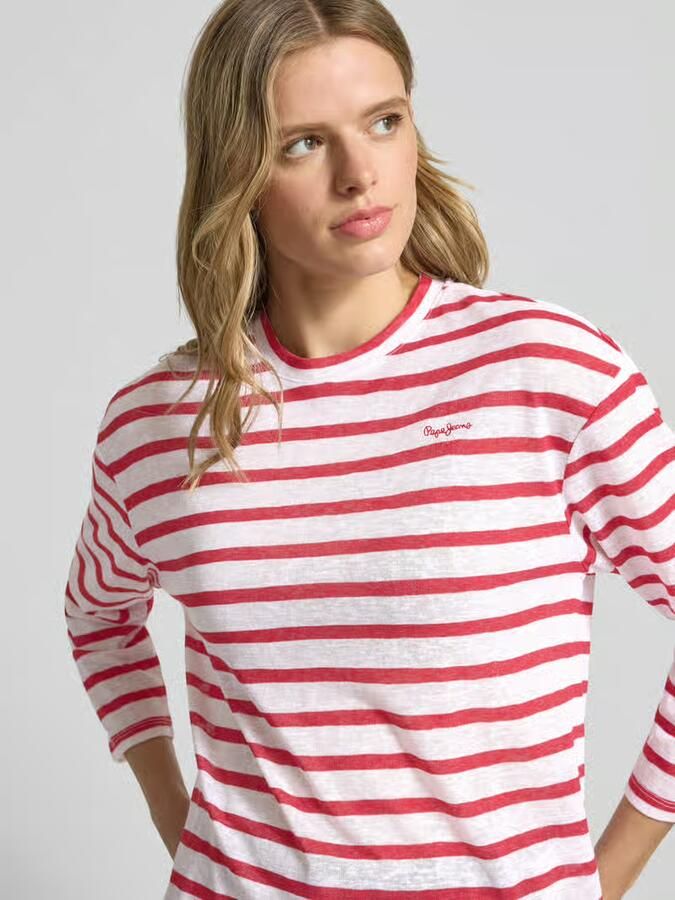 Pepe Jeans Regular fit T-shirt van katoenmix