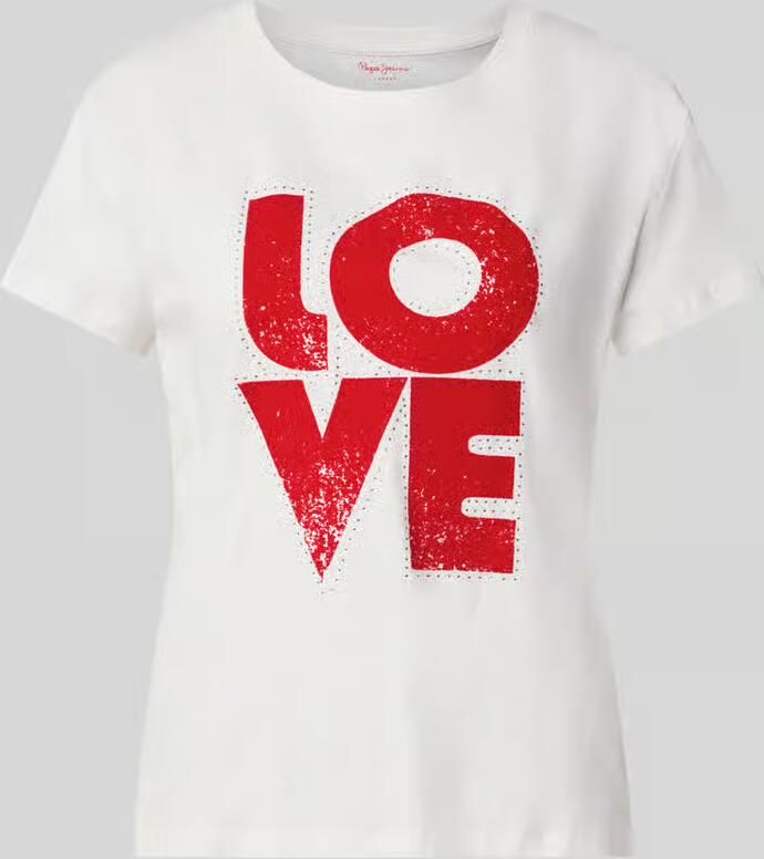 Pepe Jeans Regular fit t-shirt van puur katoen model 'BEATRISA'