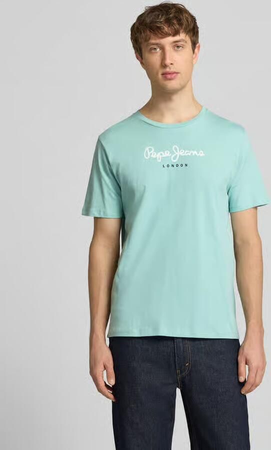Pepe Jeans Regular fit T-shirt van puur katoen Model 'EGGO' - Foto 4
