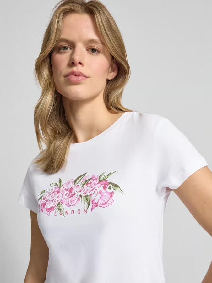 Pepe Jeans regular fit T-shirt van zuiver katoen model 'MAHINA'