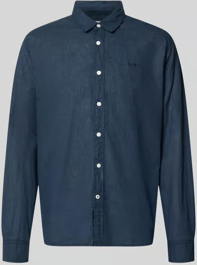 Pepe Jeans regular fit vrijetijdsoverhemd van mix van katoen en linnen model 'PAYTON' - Foto 2