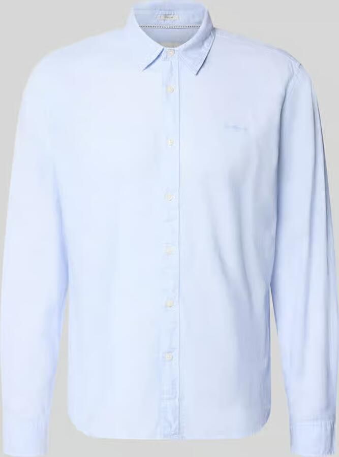 Pepe Jeans regular fit vrijetijdsoverhemd van mix van katoen en linnen model 'PAYTON'