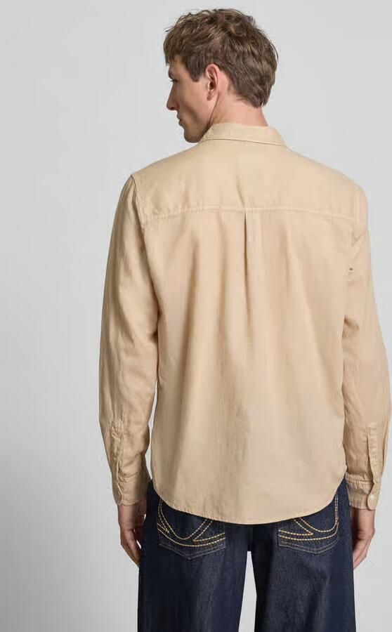 Pepe Jeans regular fit vrijetijdsoverhemd van mix van katoen en linnen model 'PAYTON' - Foto 2