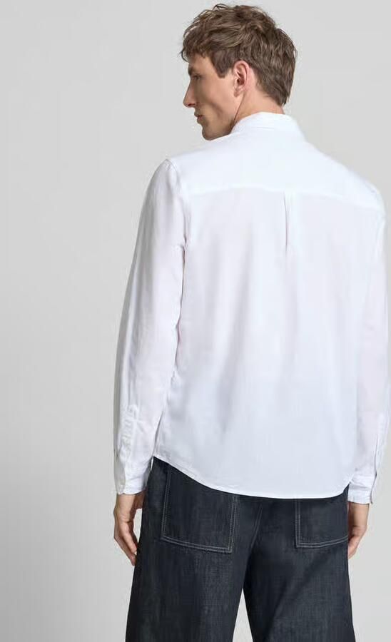 Pepe Jeans regular fit vrijetijdsoverhemd van mix van katoen en linnen model 'PAYTON' - Foto 2