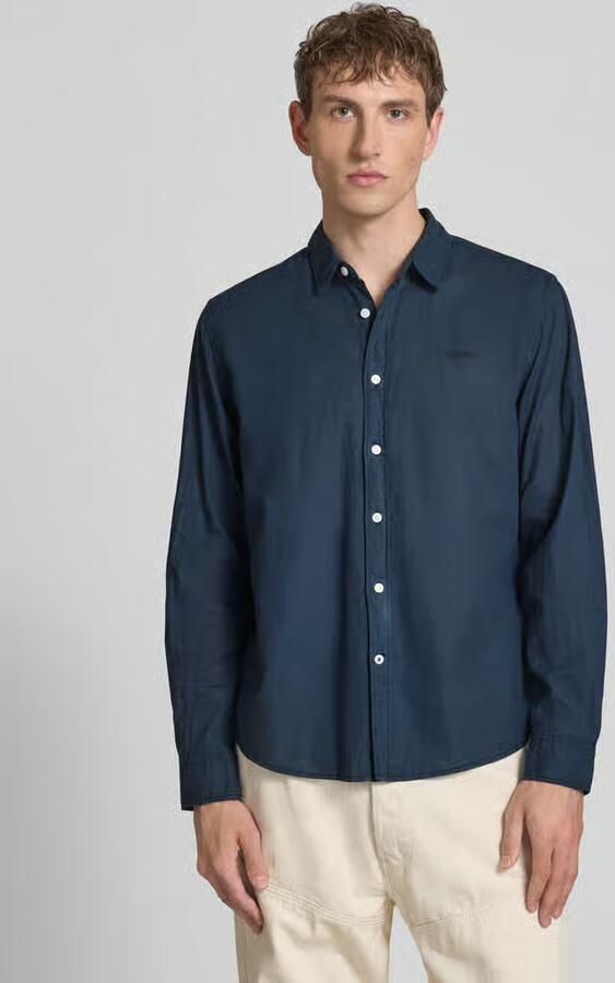 Pepe Jeans regular fit vrijetijdsoverhemd van mix van katoen en linnen model 'PAYTON' - Foto 2