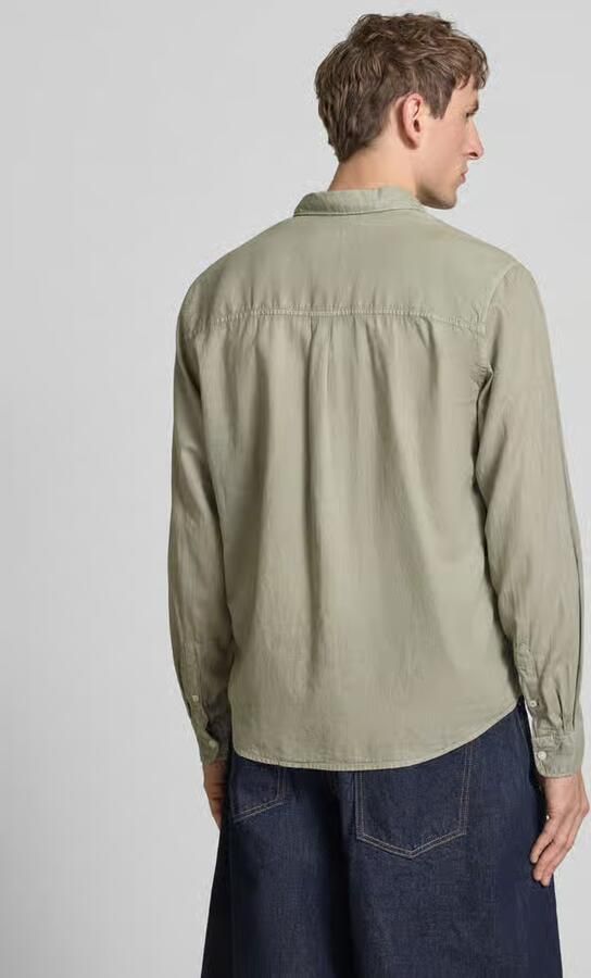 Pepe Jeans regular fit vrijetijdsoverhemd van mix van katoen en linnen model 'PAYTON' - Foto 2