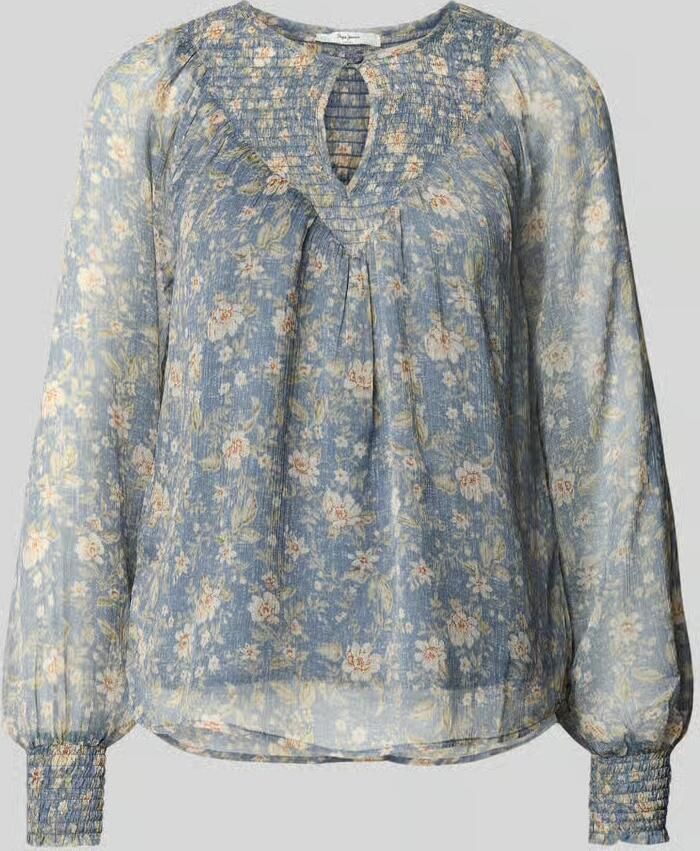 Pepe Jeans Relaxed fit chiffon blouse met all-over bloemenmotief model 'LAUREL SHIRT'