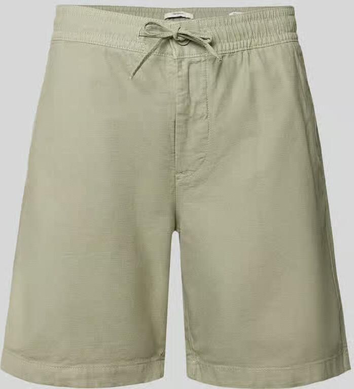 Pepe Jeans relaxed fit chinobermuda van mix van katoen en linnen - Foto 2