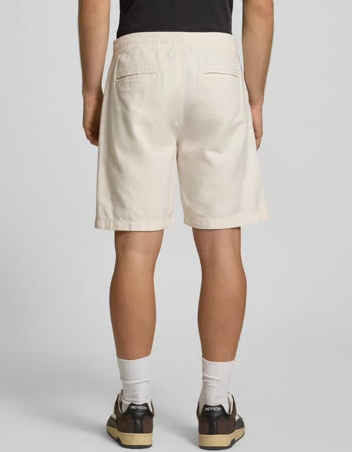 Pepe Jeans relaxed fit chinobermuda van mix van katoen en linnen