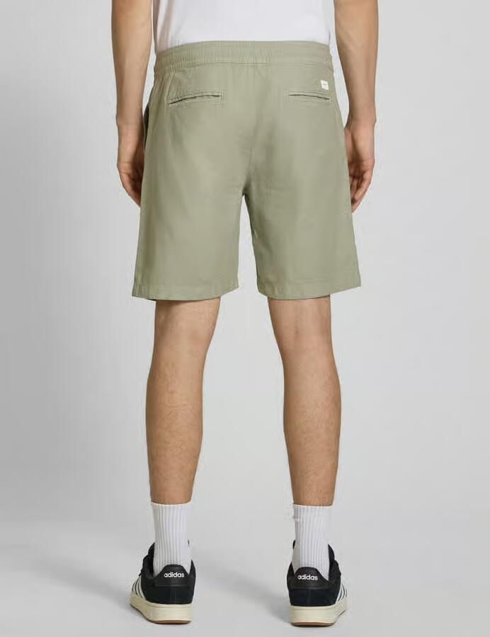 Pepe Jeans relaxed fit chinobermuda van mix van katoen en linnen