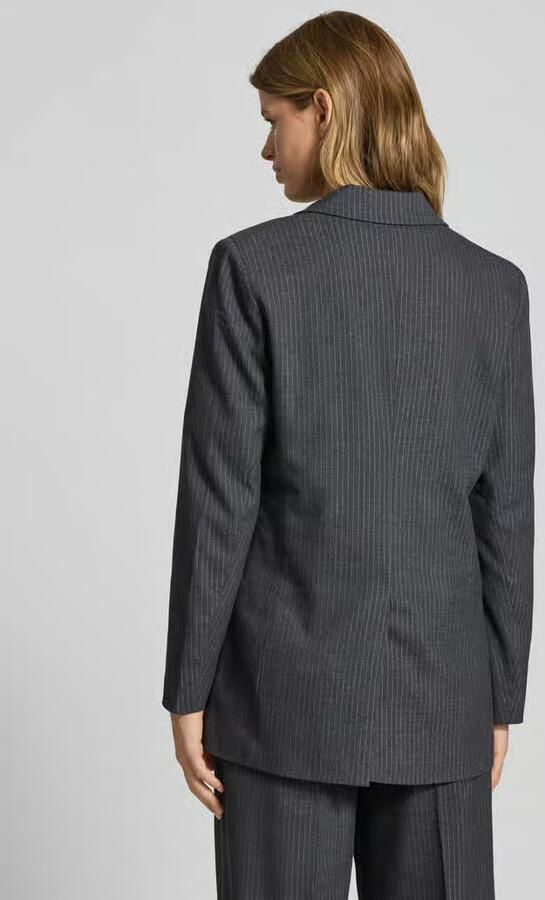 Pepe Jeans Relaxed fit lange blazer met krijtstreep model 'PRISCILA'
