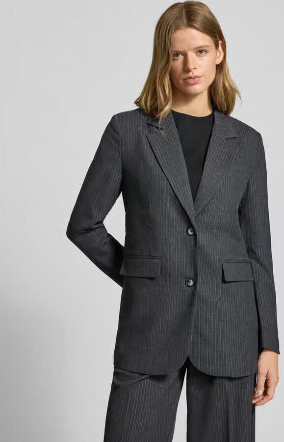 Pepe Jeans Relaxed fit lange blazer met krijtstreep model 'PRISCILA' - Foto 2