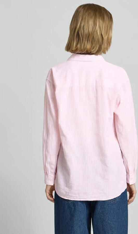 Pepe Jeans relaxed fit overhemdblouse van mix van katoen en linnen model 'BERNANY' - Foto 4