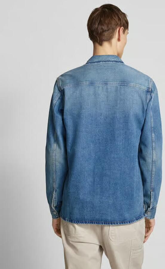 Pepe Jeans Relaxed fit overhemdjack met paspelzakken op de borst