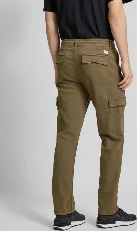 Pepe Jeans Slim fit cargobroek met tunnelkoord model 'Gymdigo'