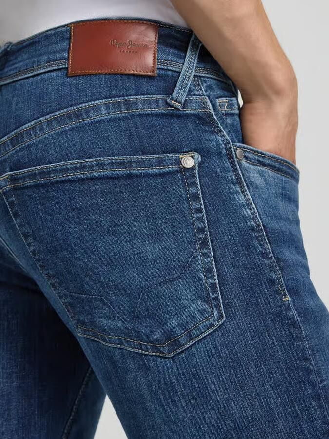 Pepe Jeans Slim fit jeans van katoenmix model 'HATCH' - Foto 5