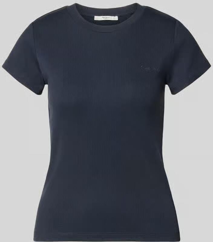 Pepe Jeans slim fit T-shirt van katoenmix model 'MAE' - Foto 2