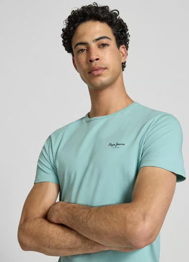 Pepe Jeans slim fit T-shirt van katoenmix model 'ORIGINAL BASIC 3N'