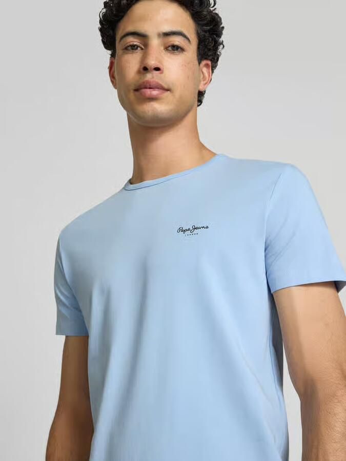 Pepe Jeans slim fit T-shirt van katoenmix model 'ORIGINAL BASIC 3N'