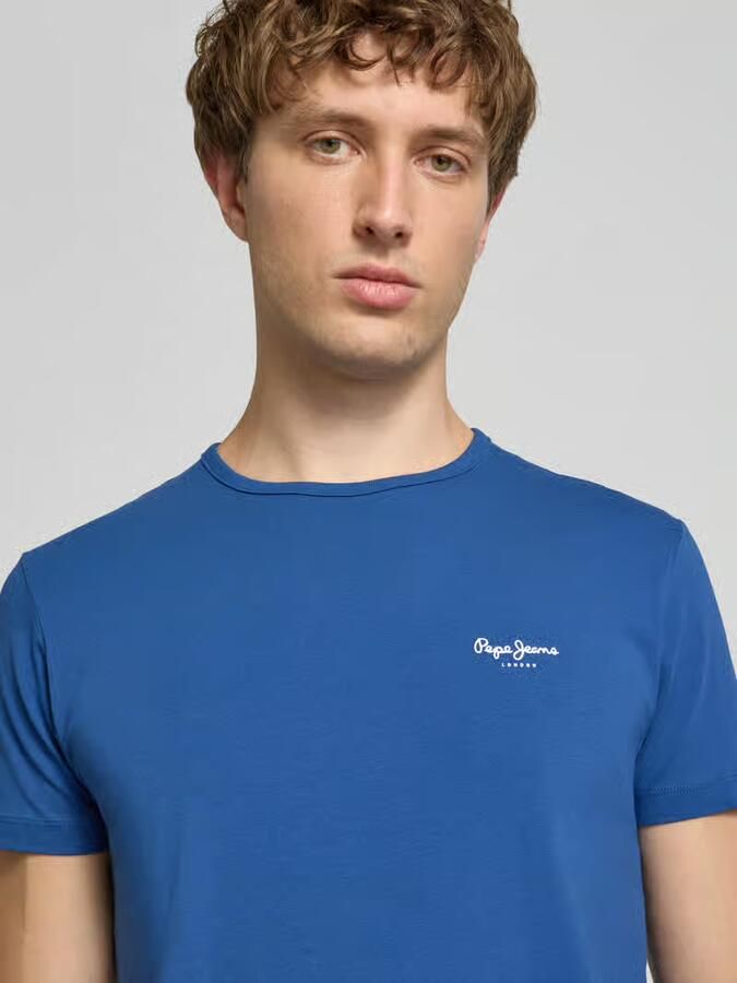 Pepe Jeans slim fit T-shirt van katoenmix model 'ORIGINAL BASIC 3N' - Foto 2