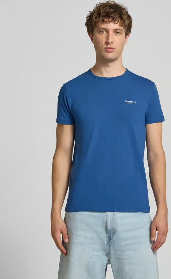 Pepe Jeans slim fit T-shirt van katoenmix model 'ORIGINAL BASIC 3N' - Foto 3