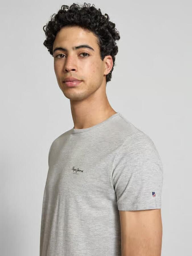Pepe Jeans slim fit T-shirt van mix van katoen model 'ORIGINAL BASIC 3' - Foto 4