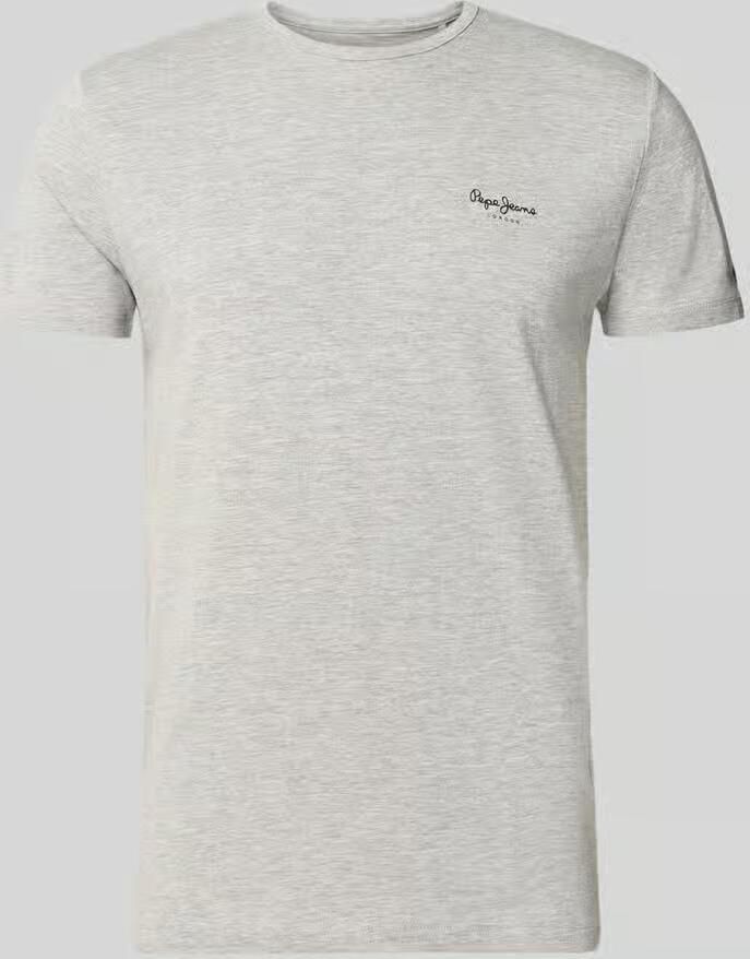 Pepe Jeans slim fit T-shirt van mix van katoen model 'ORIGINAL BASIC 3' - Foto 5