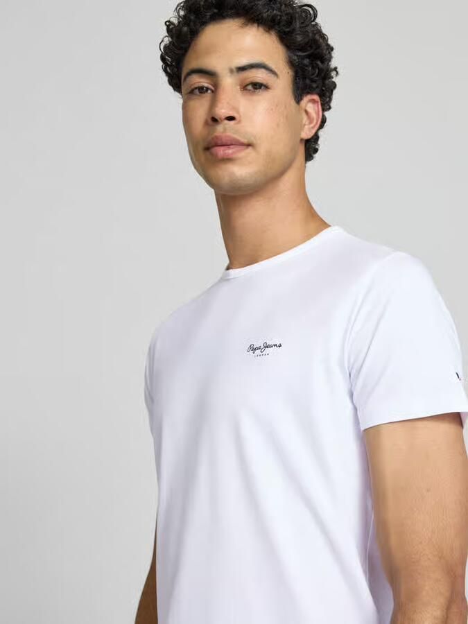 Pepe Jeans slim fit T-shirt van mix van katoen model 'ORIGINAL BASIC 3' - Foto 6