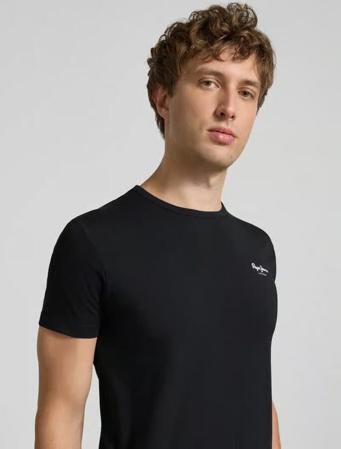 Pepe Jeans slim fit T-shirt van mix van katoen model 'ORIGINAL BASIC 3' - Foto 4