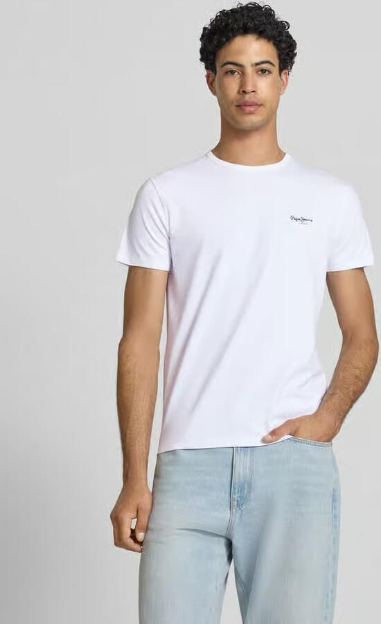 Pepe Jeans slim fit T-shirt van mix van katoen model 'ORIGINAL BASIC 3' - Foto 11
