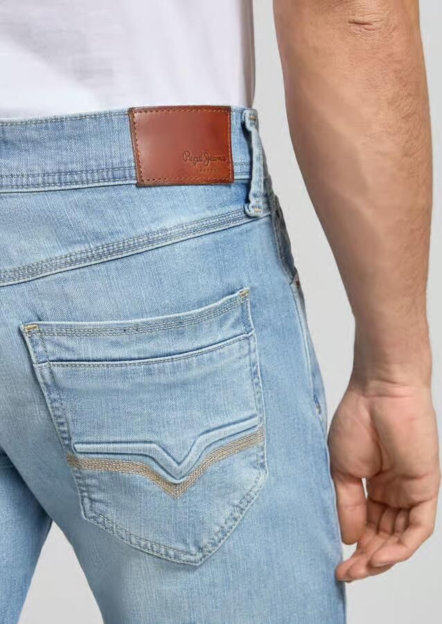 Pepe Jeans Slim taper jeans van katoenmix model 'SPIKE' - Foto 2