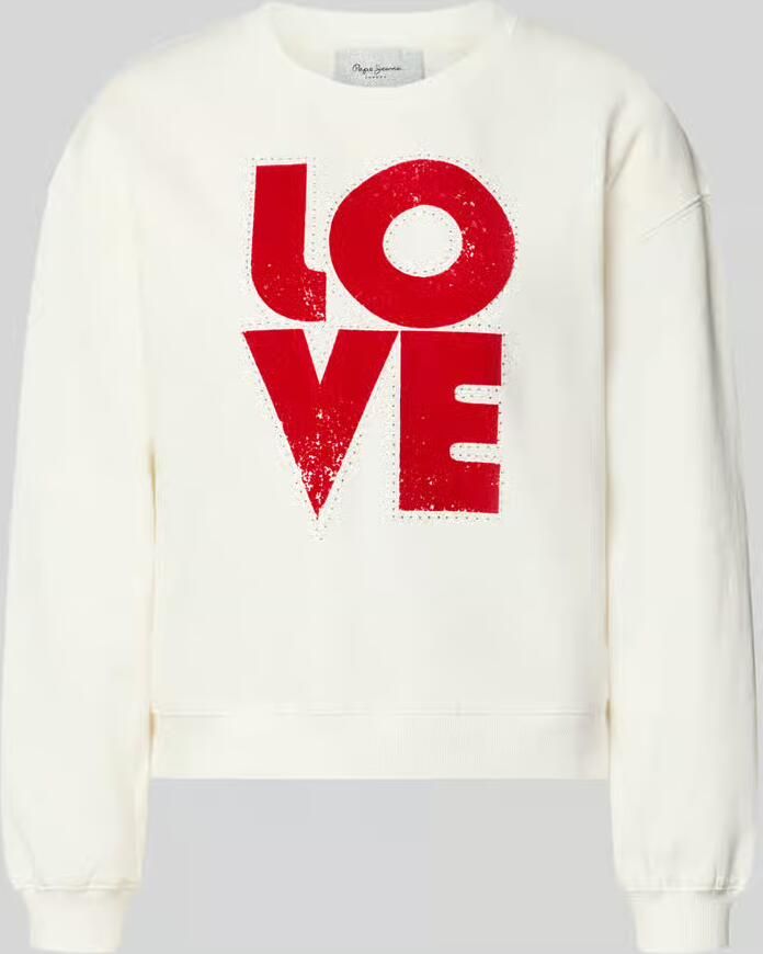 Pepe Jeans Sweatshirt met LOVE frontprint model 'BRISA'