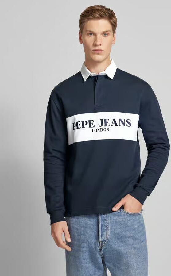 Pepe Jeans Sweatshirt met polokraag model 'Joey' - Foto 2