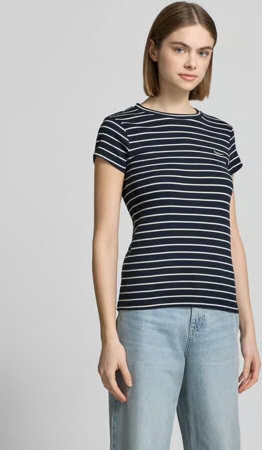 Pepe Jeans T-shirt met ronde hals model 'MERIBEL' - Foto 2