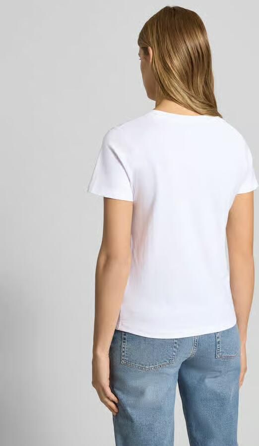 Pepe Jeans T-shirt met siersteentjes van puur katoen model 'BRADY' - Foto 4