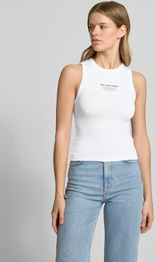 Pepe Jeans Tanktop met labelprint model 'VIV' - Foto 3