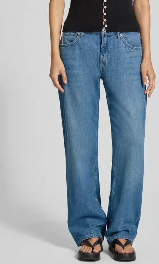 Pepe Jeans Wide leg jeans van een mix van katoen en lyocell model 'NICKY' - Foto 5