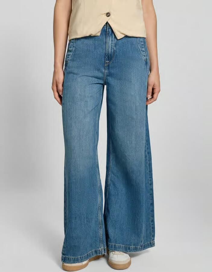 Pepe Jeans Wide leg jeans van katoenmix model 'JAIMY' - Foto 2