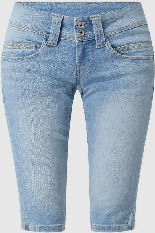 Pepe Jeans Regular fit jeansbermuda met stretch model 'Venus Crop'