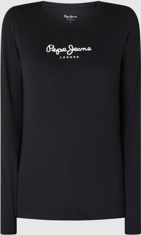 Pepe Jeans Shirt met lange mouwen en logo model 'New Virginia'