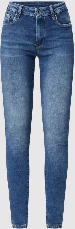 Pepe Jeans Skinny fit high waist jeans met stretch model 'Regent'