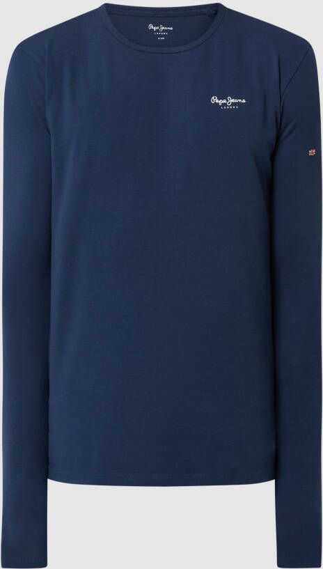 Pepe Jeans Slim fit shirt met lange mouwen en logoprint