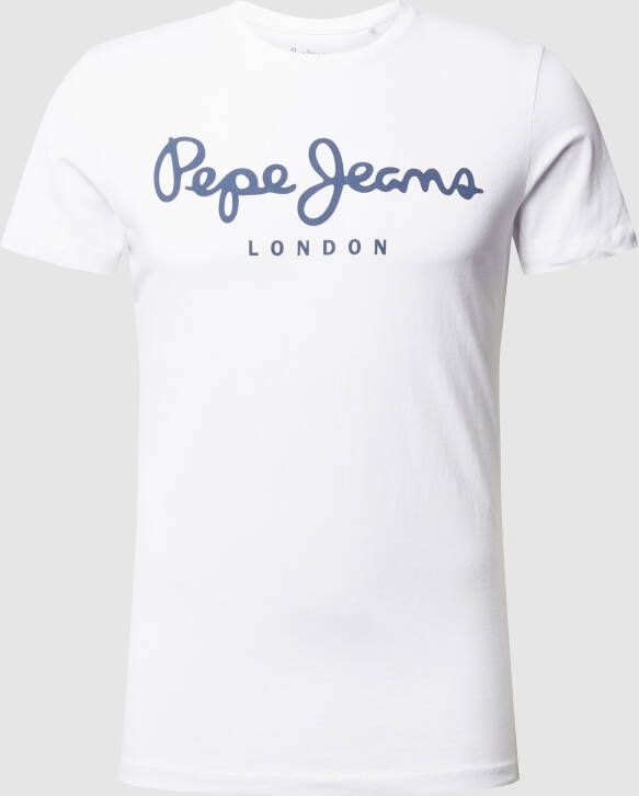 Pepe Jeans Slim fit T-shirt met logo